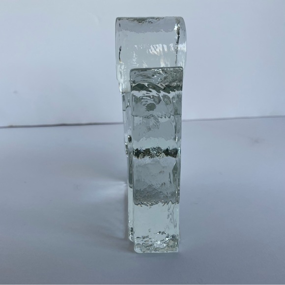 Swedish Wiesenthal Hutte Wiesenthalhutte Angel Ice Glass Candle Holder Vintage - Picture 9 of 16